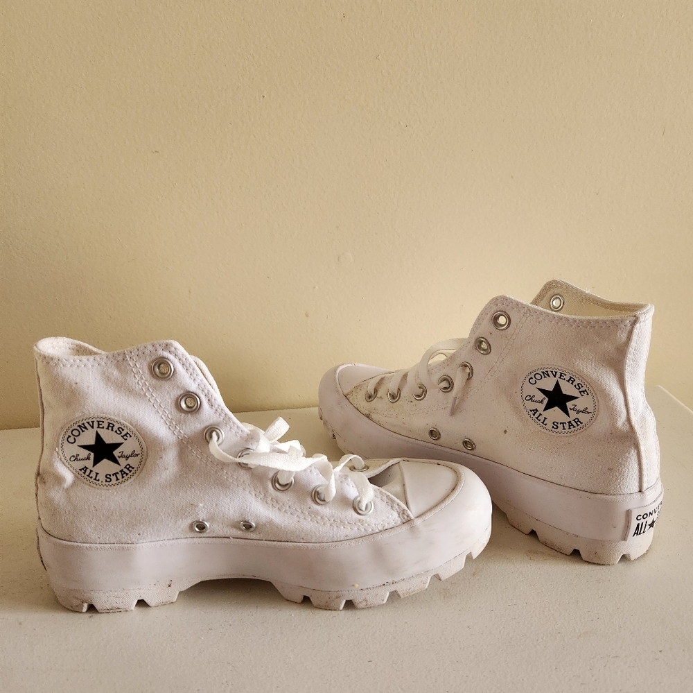 Converse Chuck Taylor All Star Lugged High White Platform